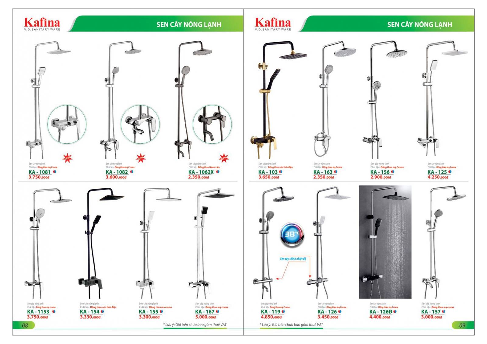 Thiết bị vệ sinh KAFINA Catalogue và Bảng giá mới nhất 2025 /Page 5